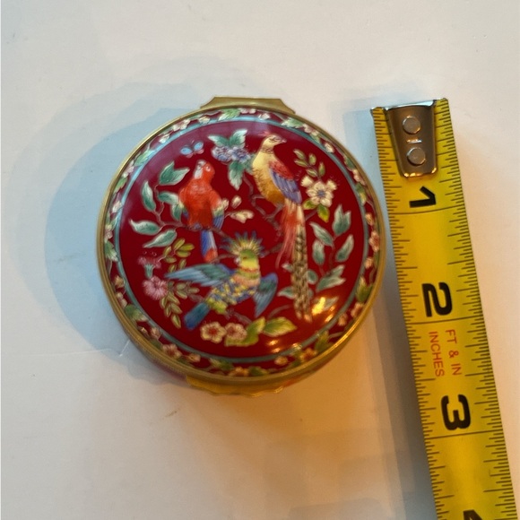 Halcyon Days Enamel Box-Beautiful Birds - Picture 5 of 6